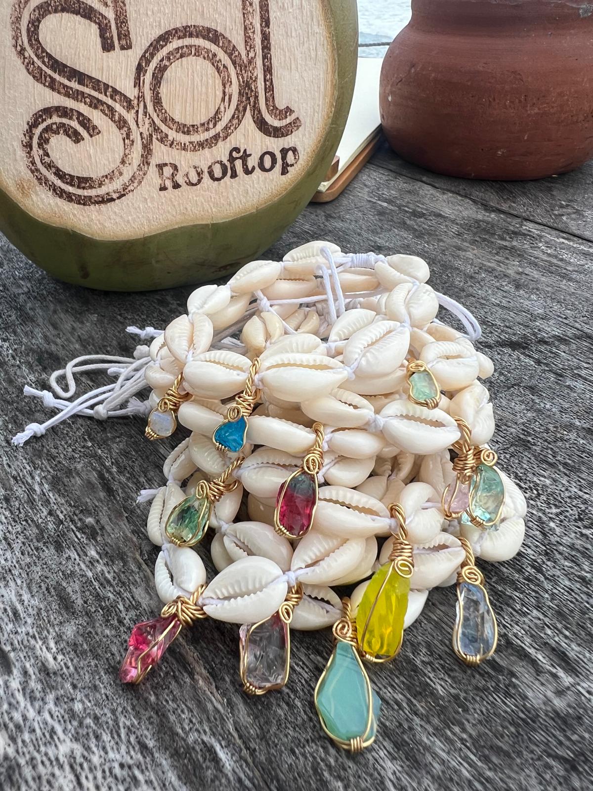 Muschelarmband Andarakristall