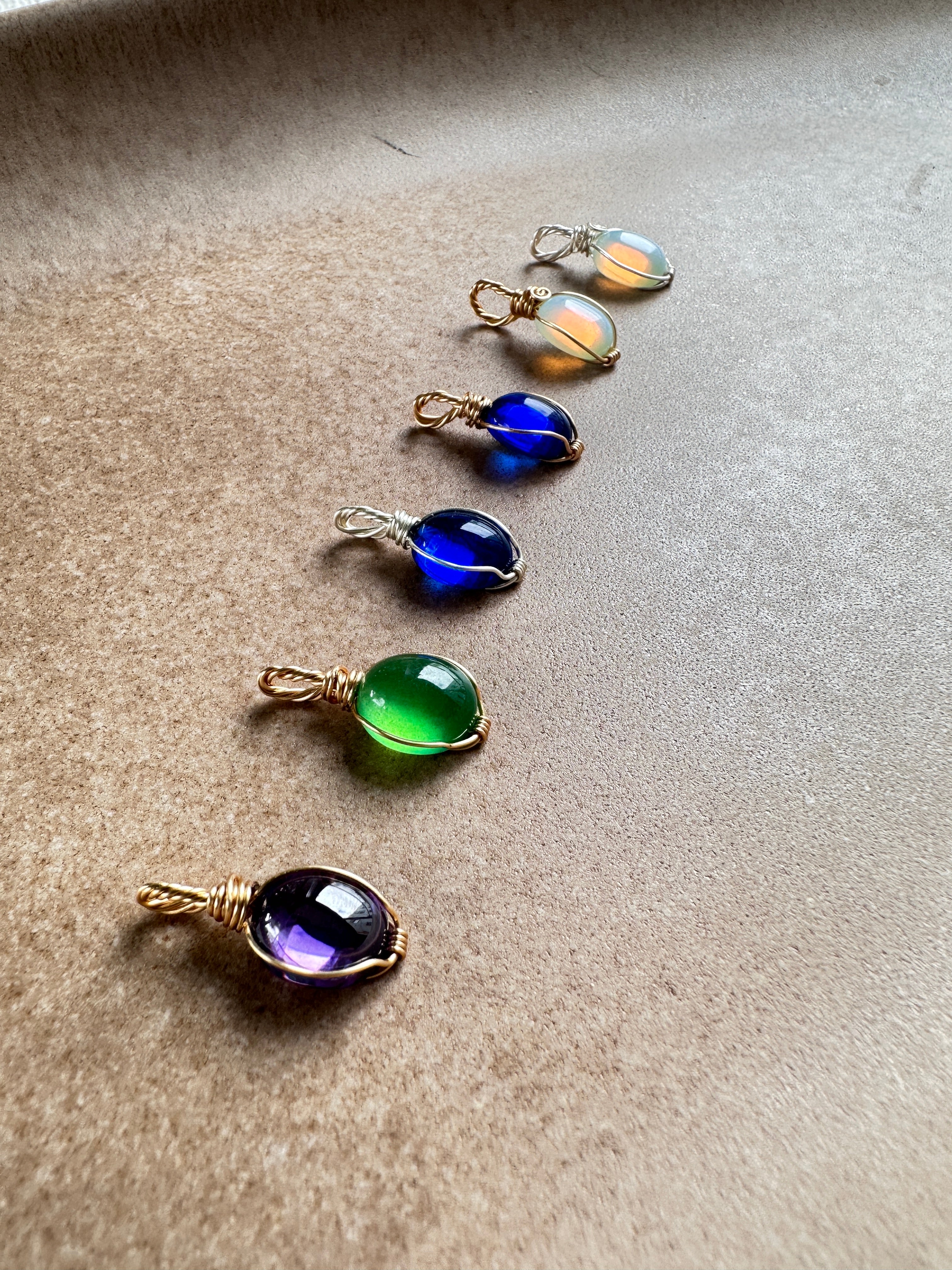 geschliffene Andarakristall Anhänger