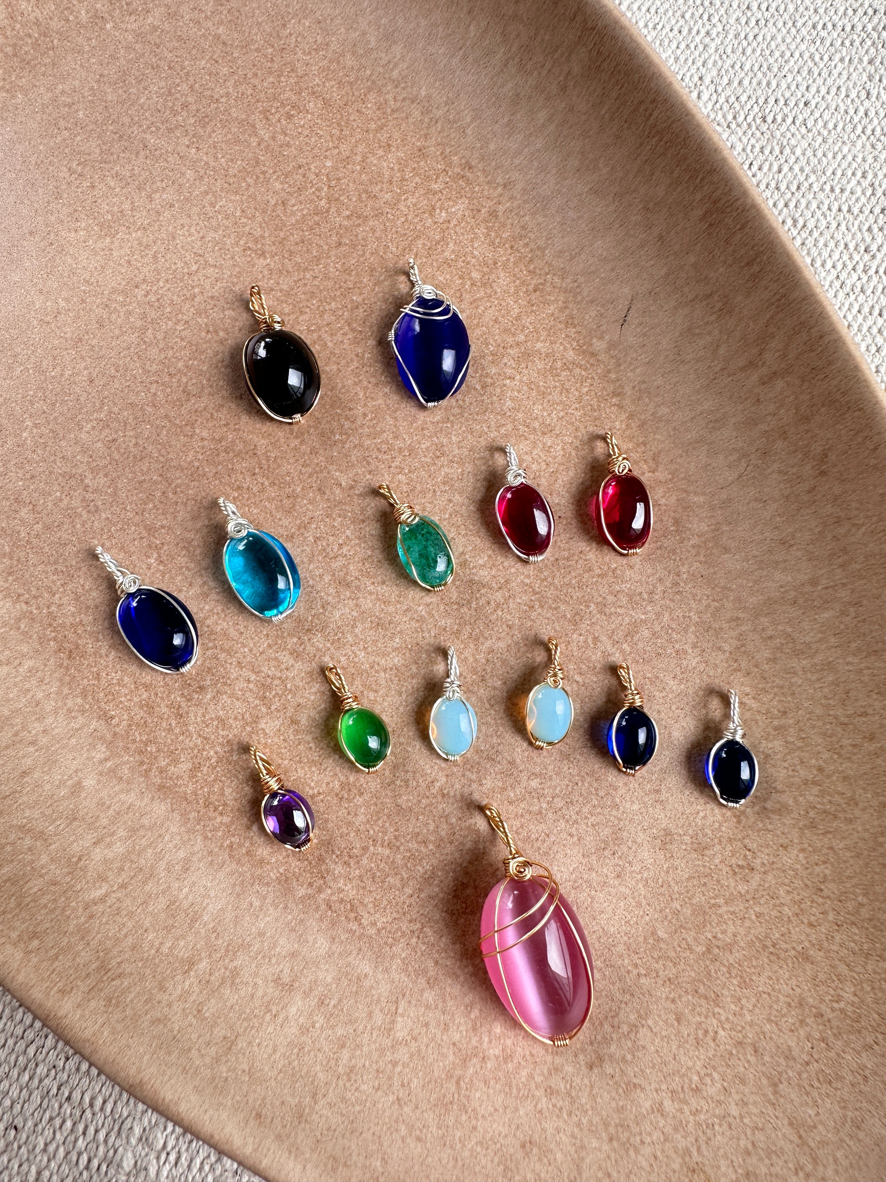 geschliffene Andarakristall Anhänger